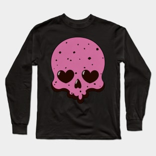 Skulls in the Dessert- Raspberry Chocolate Chip Long Sleeve T-Shirt